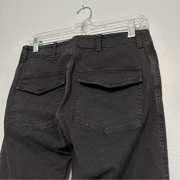 Nili Lotan French Military Pants Size 2 Cargo Jogger Black Cotton Zip Ankles - Picture 7 of 14